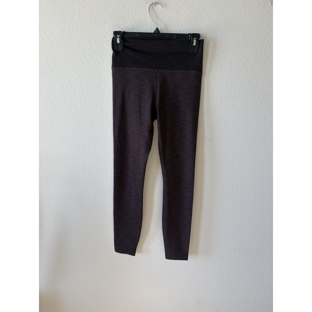 VUORI Women's Java Chocolate Brown Ribbed Inversion Leggings Small